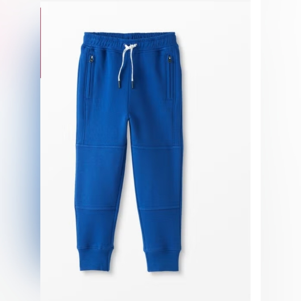 Hanna Andersson Slim Fit French Terry Double Knee Sweatpants In Blue Size 10